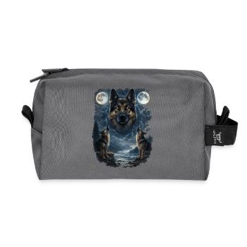 Zwei Monde German Sheperd - Recycelte Kulturtasche - Anthrazit - Vorne