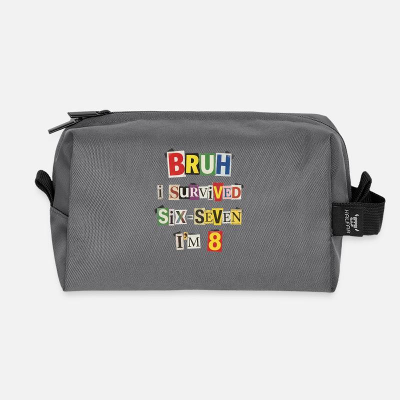 Bruh Überlebt 8 Meme-Collage - Recycelte Kulturtasche - Anthrazit