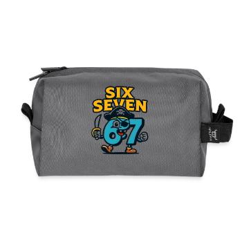 Six Sept 67 Pirate Italian Brainrot Humour Drôle - Trousse de toilette en tissu recyclé - anthracite - Devant