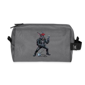 Heavy Metal Osterhase Rocker Ostern Hardcore Hase - Recycelte Kulturtasche - Anthrazit - Vorne