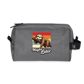 Cadeau drôle de la chemise Sloth Maybe Later - Trousse de toilette en tissu recyclé - anthracite - Devant