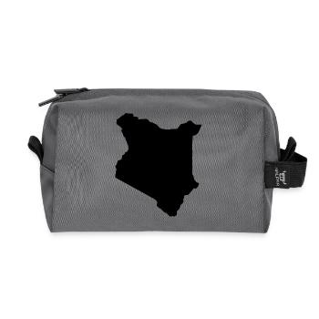 Karte von Kenia - Recycelte Kulturtasche - Anthrazit - Vorne