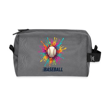 Lebhafter Baseball-Splash-Burst - Recycelte Kulturtasche - Anthrazit - Vorne