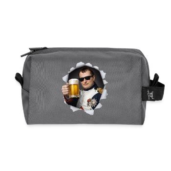 Napoleon hält ein Bier - Recycelte Kulturtasche - Anthrazit - Vorne