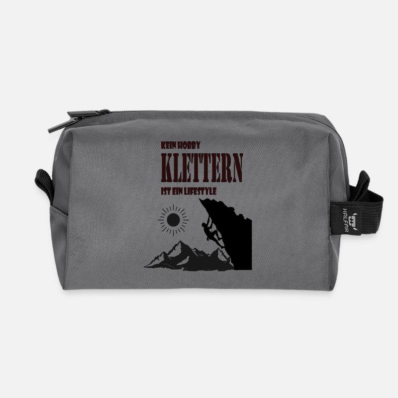 Kein Hobby Klettern Ist ein Lifestyle - Recycelte Kulturtasche - Anthrazit