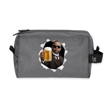 Scott Joplin with sunglasses and beer - Recycled Toiletry Zip Bag - anthracite - Front