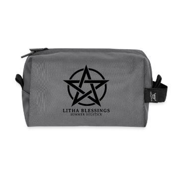 Litha Pagan Solstice d’été Midsommar - Trousse de toilette en tissu recyclé - anthracite - Devant