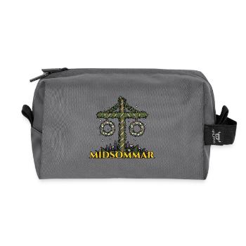 Litha Pagan Solstice d’été Midsommar - Trousse de toilette en tissu recyclé - anthracite - Devant