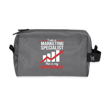 Marketing Manager - Recycled Toiletry Zip Bag - anthracite - Front