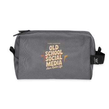 Altmodisches Social-Media-Amateurfunkleben - Recycelte Kulturtasche - Anthrazit - Vorne