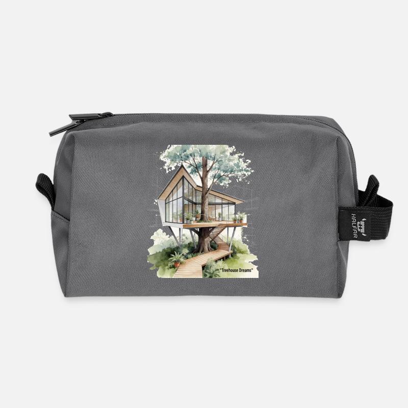 Baumhaus-Träume Glasparadies - Recycelte Kulturtasche - Anthrazit