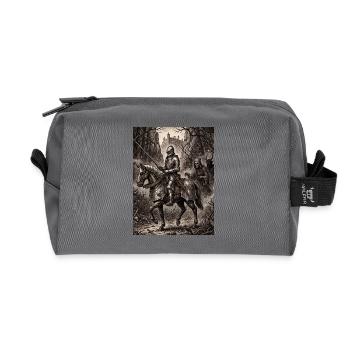 Knight Death and the Devil by Albrecht Durer - Recycelte Kulturtasche - Anthrazit - Vorne