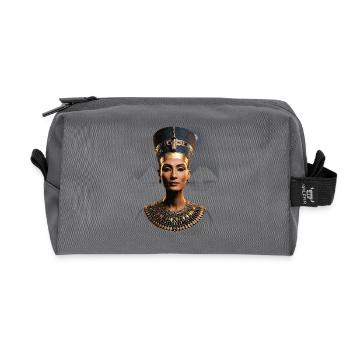Portrait of Nefertiti - Recycled Toiletry Zip Bag - anthracite - Front