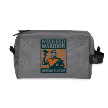 Weekend Warrior | Renovation Planner - Recycled Toiletry Zip Bag - anthracite - Front