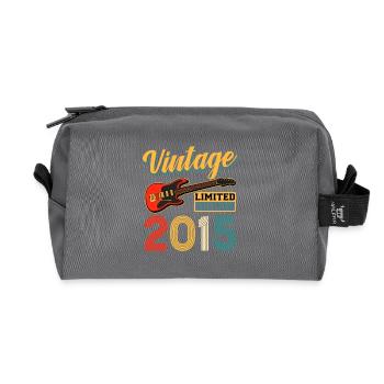 Vintage 2015 Guitar Limited Edition Retro Art - Recycelte Kulturtasche - Anthrazit - Vorne