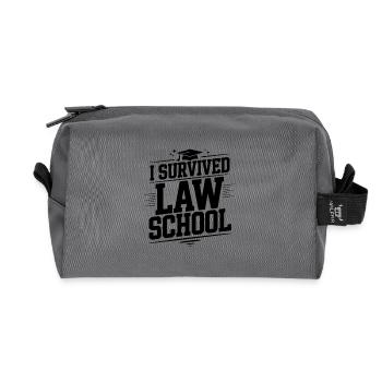 J’ai survécu à la faculté de droit - Trousse de toilette en tissu recyclé - anthracite - Devant