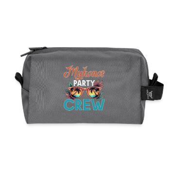 Mykonos Crew - Recycelte Kulturtasche - Anthrazit - Vorne