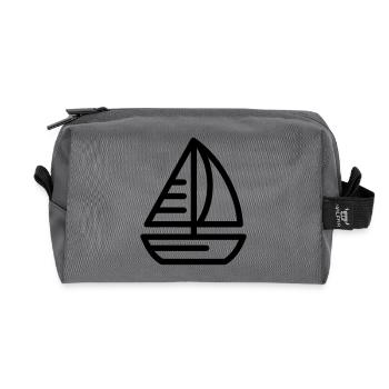 Boot - Recycelte Kulturtasche - Anthrazit - Vorne