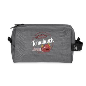 Barbecue au bœuf au tomahawk barbecue - Trousse de toilette en tissu recyclé - anthracite - Devant