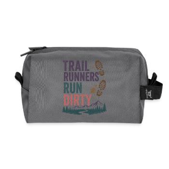 Trailrunner laufen schmutzig - Recycelte Kulturtasche - Anthrazit - Vorne