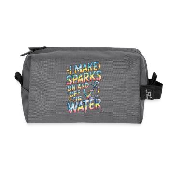 Marine Electrician I Make Sparks Marine Engineer - Recycelte Kulturtasche - Anthrazit - Vorne