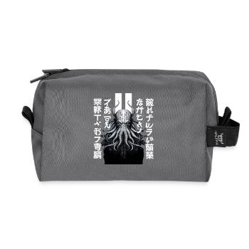 Rune Kraken with WritingTentacles - Recycled Toiletry Zip Bag - anthracite - Front