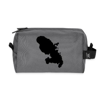 Martinique - Trousse de toilette en tissu recyclé - anthracite - Devant