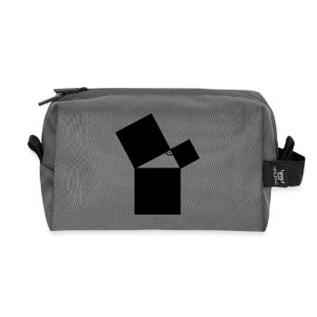 mathe - Recycelte Kulturtasche - Anthrazit - Vorne