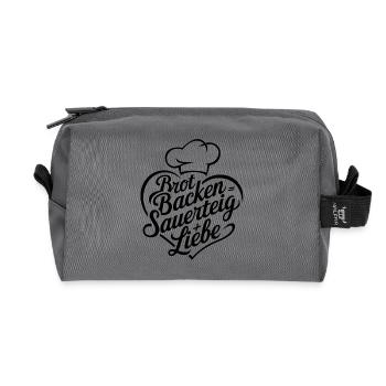 Brot Backen mit Sauerteig und Liebe - Recycelte Kulturtasche - Anthrazit - Vorne
