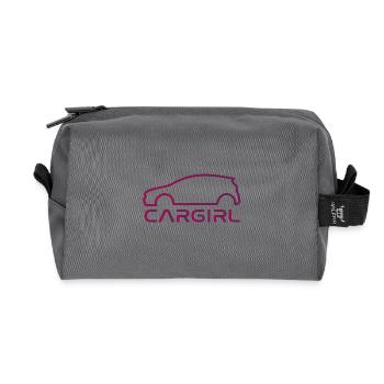 Car Girl - Recycled Toiletry Zip Bag - anthracite - Front