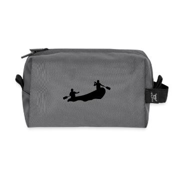 Rafting Silhouette Wildwasser Schlauchboot Fluss - Recycelte Kulturtasche - Anthrazit - Vorne