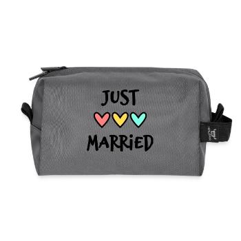 GERADE VERHEIRATET. ES LEBE DIE MARYS. JUNGGESELLINNENABSCHIED - Recycelte Kulturtasche - Anthrazit - Vorne