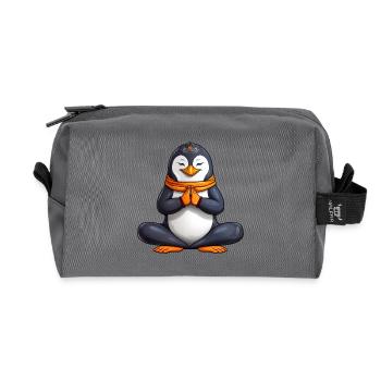 Yogi Pinguin - Recycelte Kulturtasche - Anthrazit - Vorne