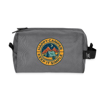 Camping camping-car - Trousse de toilette en tissu recyclé - anthracite - Devant