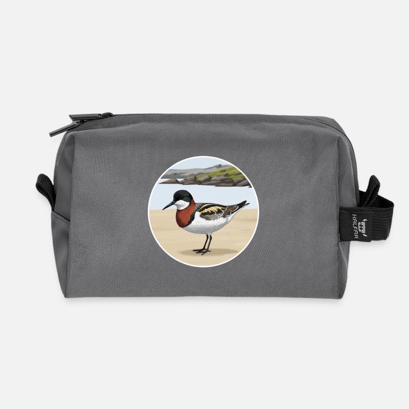 Odinshühnchen Phalaropus lobatus - Recycelte Kulturtasche - Anthrazit
