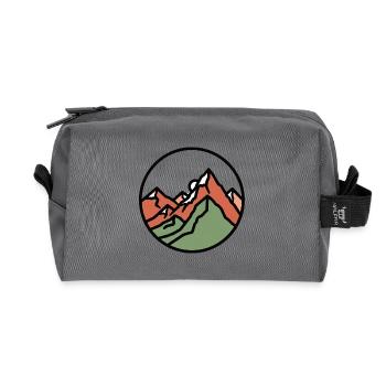 Coucher de soleil des montagnes du district - Trousse de toilette en tissu recyclé - anthracite - Devant