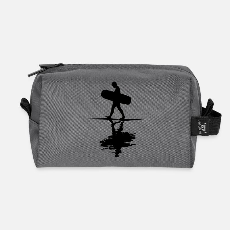 SURF 2 stickerWake - Recycelte Kulturtasche - Anthrazit