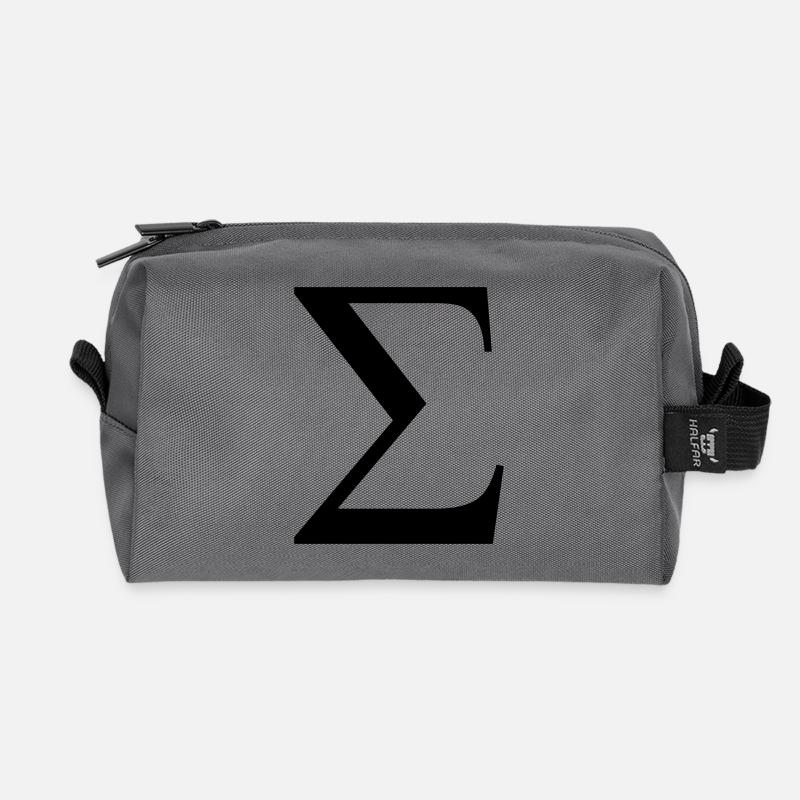 sigma greek - Recycled Toiletry Zip Bag - anthracite