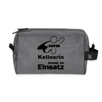 Super Kellnerin Geschenk - Recycelte Kulturtasche - Anthrazit - Vorne