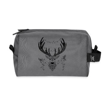 Renne de Noël - Trousse de toilette en tissu recyclé - anthracite - Devant