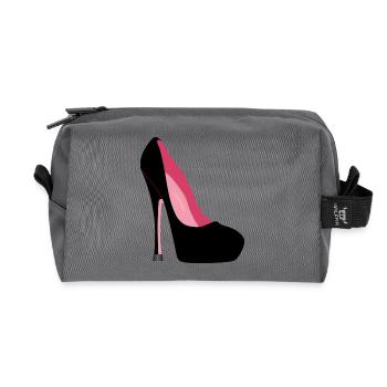 Stiletto High Heels - Recycled Toiletry Zip Bag - anthracite - Front
