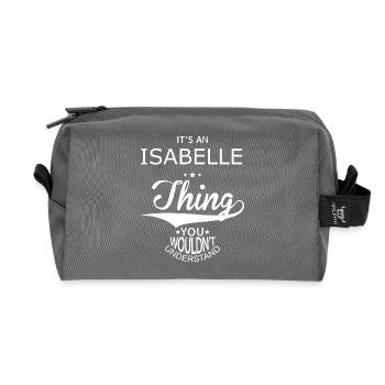 Isabelle - Trousse de toilette en tissu recyclé - anthracite - Devant