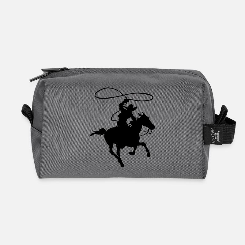 Cowboy - Recycled Toiletry Zip Bag - anthracite