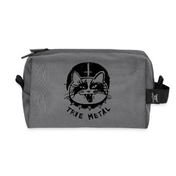 Chat en métal Trve - Trousse de toilette en tissu recyclé - anthracite - Devant