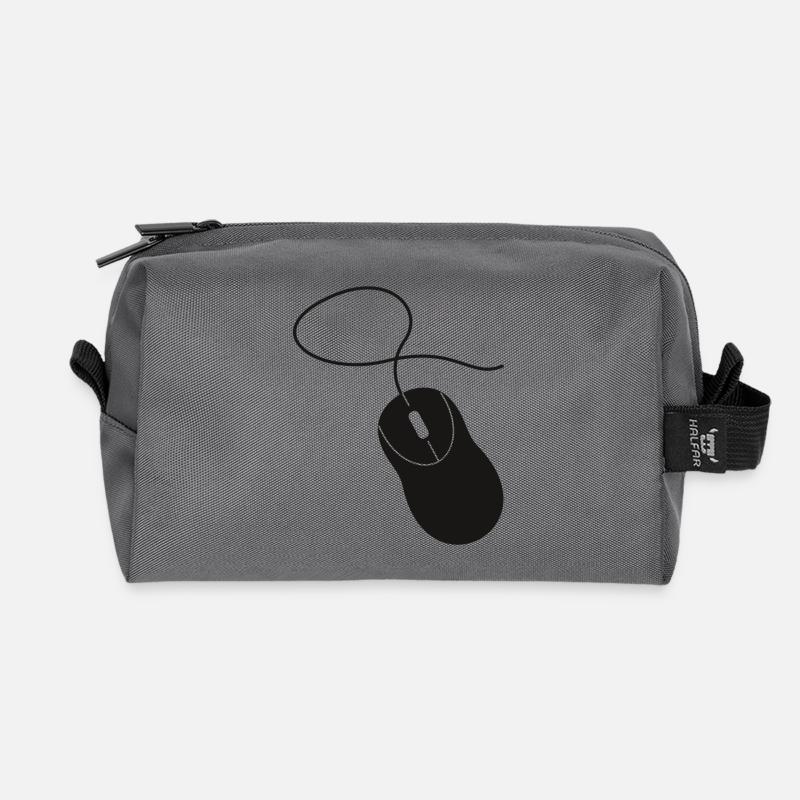 computer mouse - Recycled Toiletry Zip Bag - anthracite