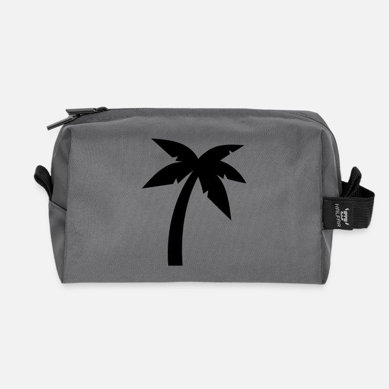 Palme - Recycelte Kulturtasche - Anthrazit