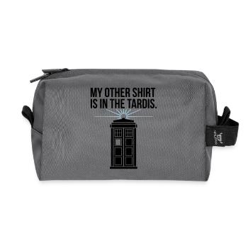 My Other Shirt Is In The Tardis - Recycled Toiletry Zip Bag - anthracite - Front