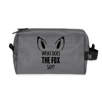 What Does The Fox Say ... - Recycelte Kulturtasche - Anthrazit - Vorne