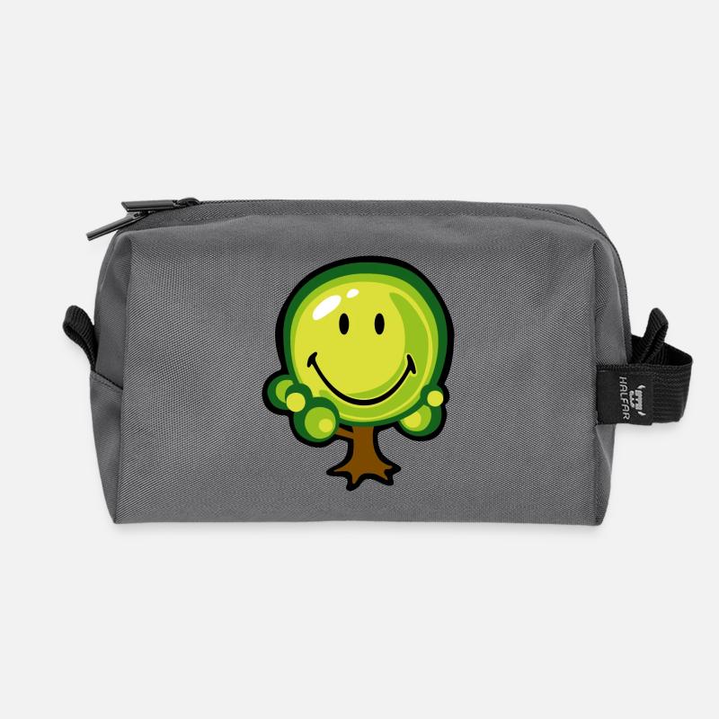 Smiley Oak Tree - Recycelte Kulturtasche - Anthrazit