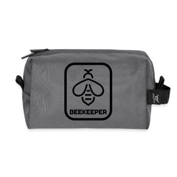 Beekeeping Beekeeper Bee Imker Apiculture - Recycled Toiletry Zip Bag - anthracite - Front